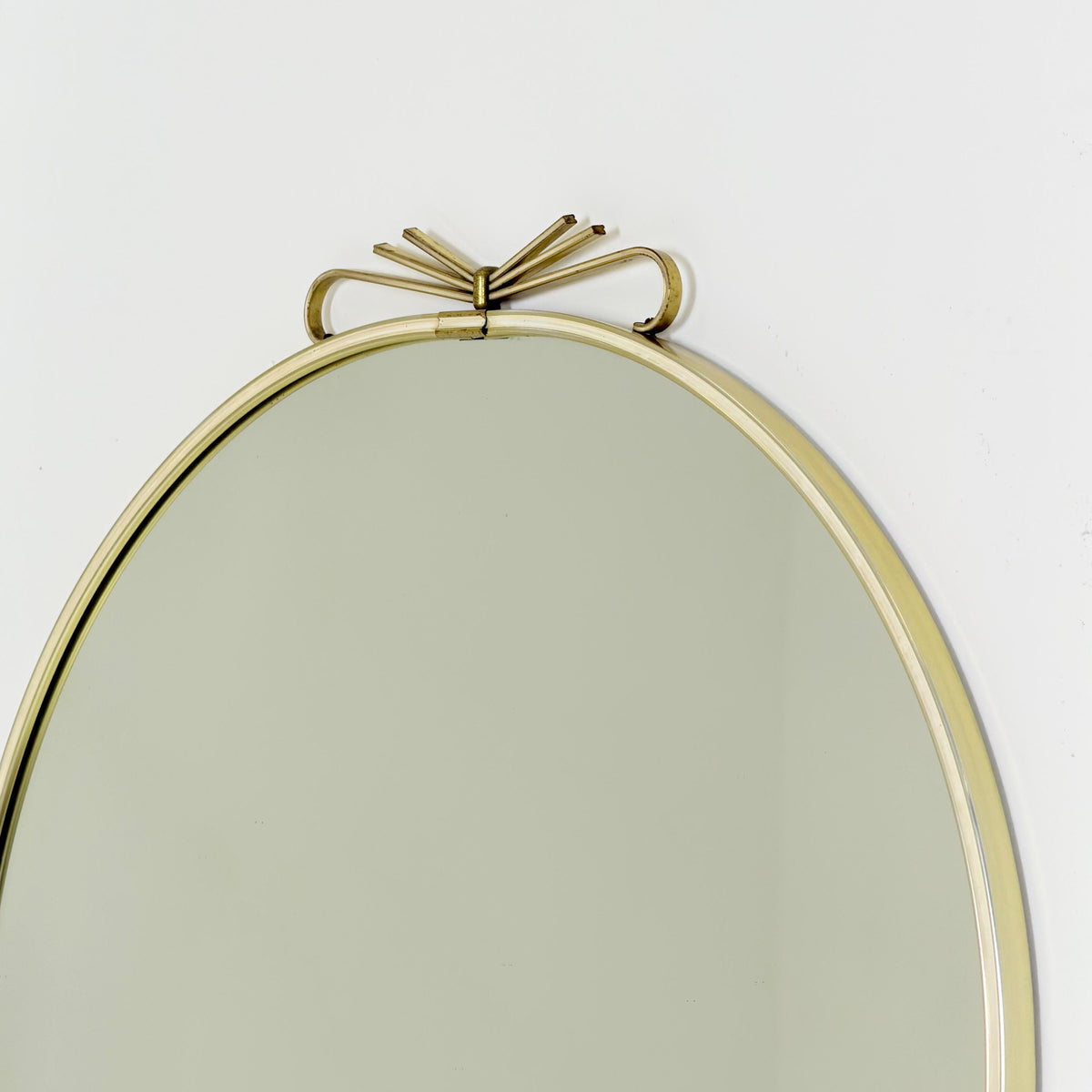 Mid-Century Modern Brass Wall Mirror by Lenz, Lenzgold, 1960s Germany