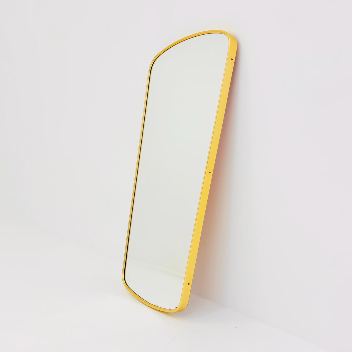 Rare Mid-Century Modern brass kidney Wall Mirror – by Arax zierspiegep western Germany, 1960s