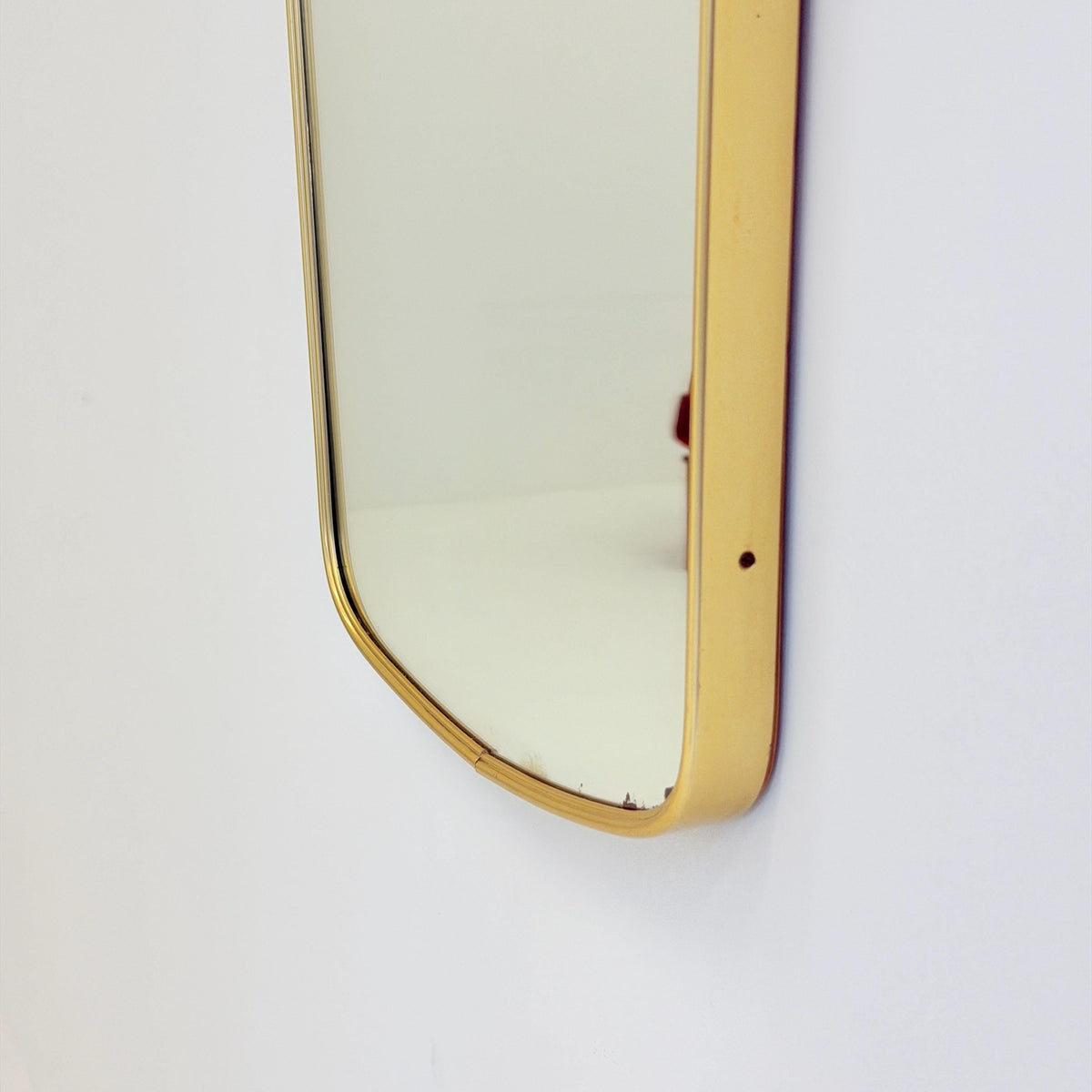 Rare Mid-Century Modern brass kidney Wall Mirror – by Arax zierspiegep western Germany, 1960s