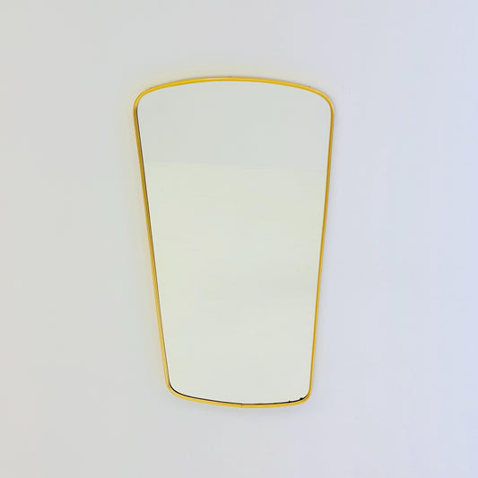 Rare Mid-Century Modern brass kidney Wall Mirror – by Arax zierspiegep western Germany, 1960s