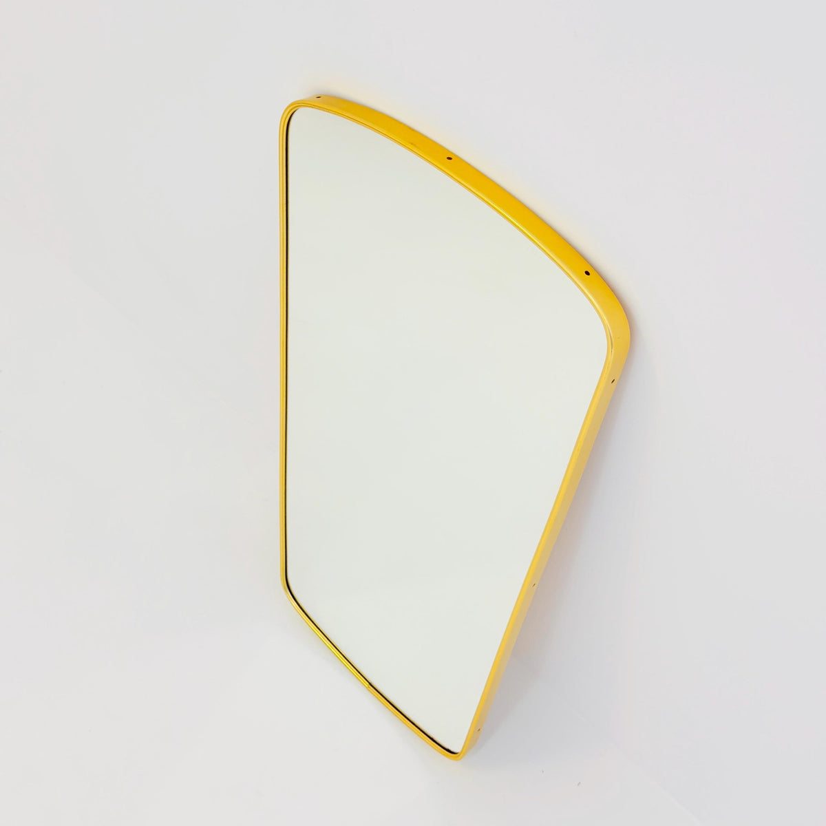 Rare Mid-Century Modern brass kidney Wall Mirror – by Arax zierspiegep western Germany, 1960s