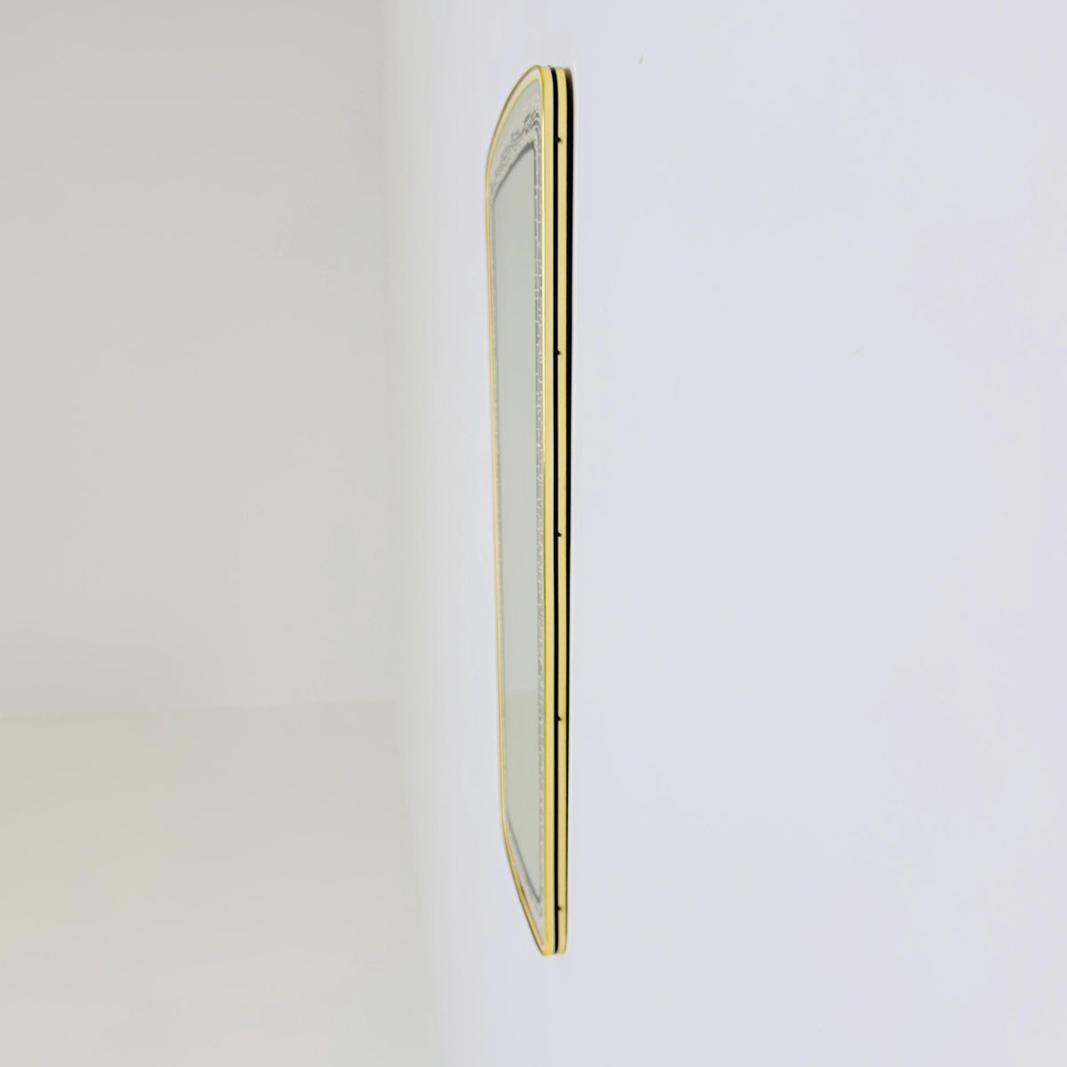 Rare Mid-Century Modern Wall Mirror with Black Mosaic Glass Detail, Germany 1960s