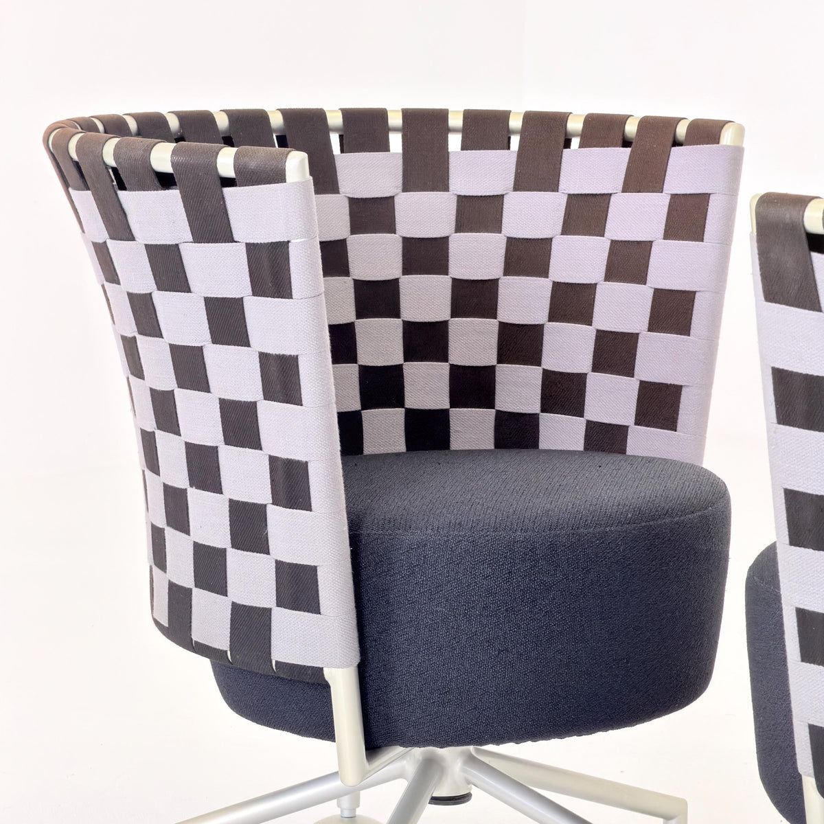 Mid century modern Peter Maly Circus Lounge Chairs & Ottoman for COR Germany, 1990s