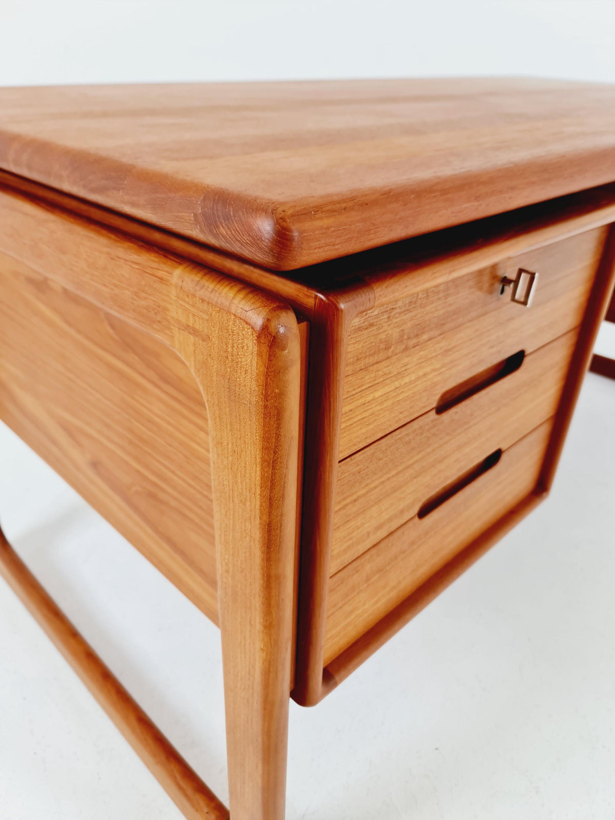Rare Danish Solid Teak Desk by Dyrlund Møbelfabrik, 1960s