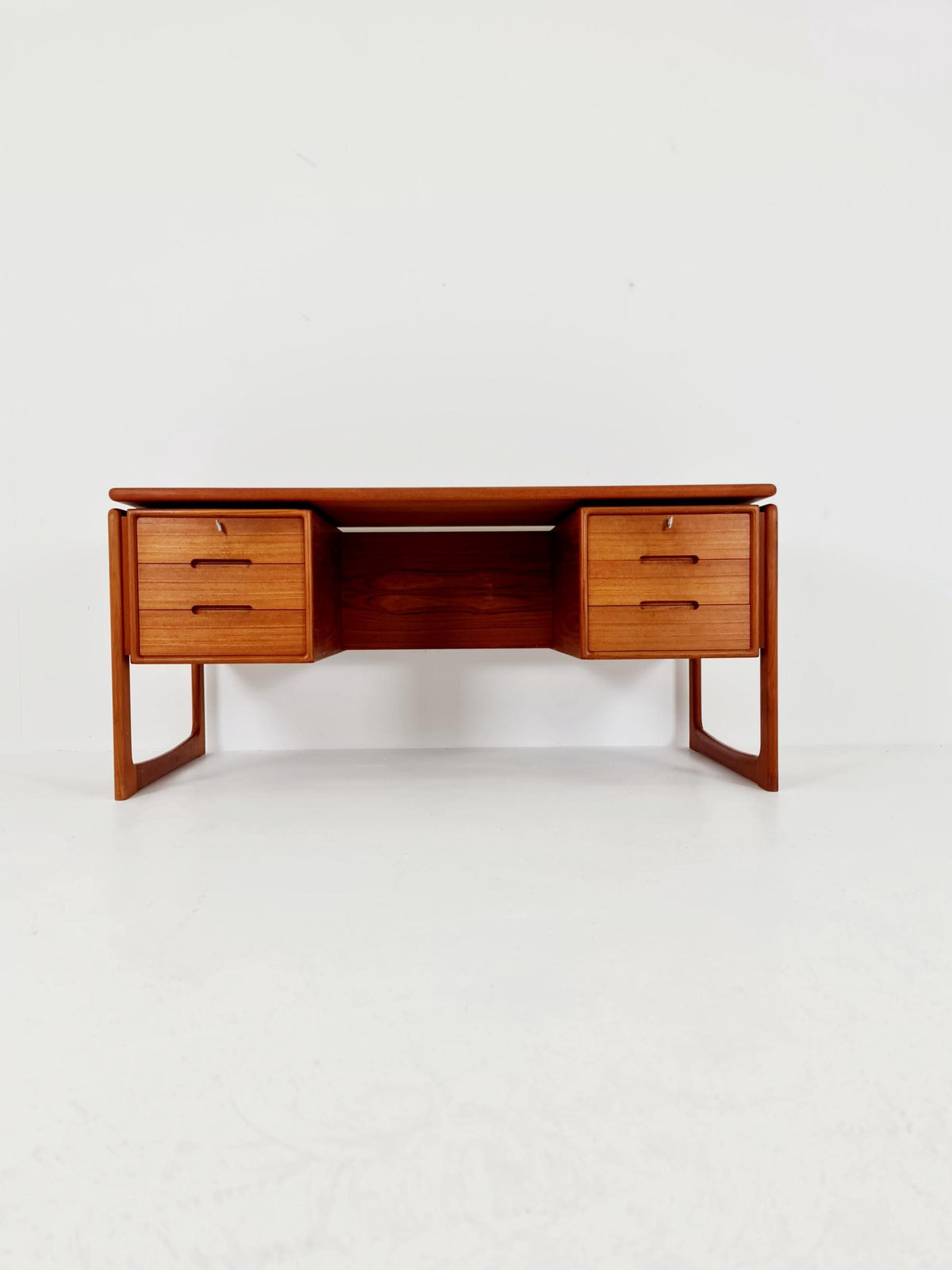 Rare Danish Solid Teak Desk by Dyrlund Møbelfabrik, 1960s