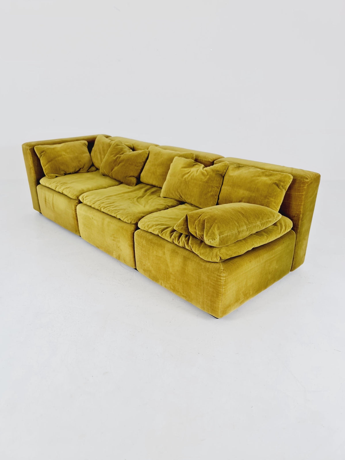 Cor modular mid century green sofa/couch, 1970s, set of 3