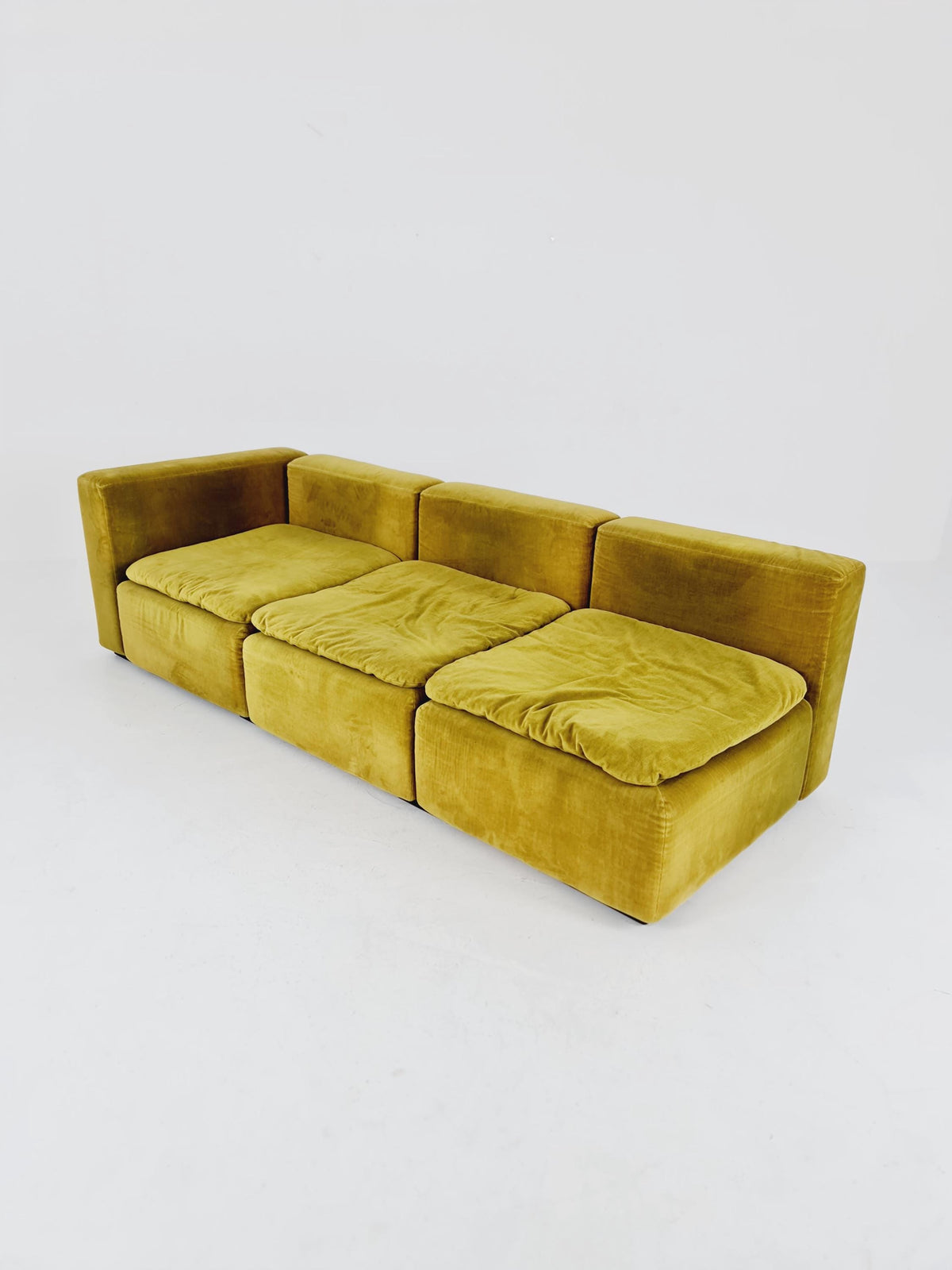 Cor modular mid century green sofa/couch, 1970s, set of 3