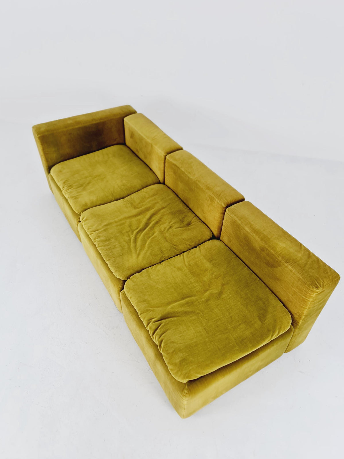 Cor modular mid century green sofa/couch, 1970s, set of 3