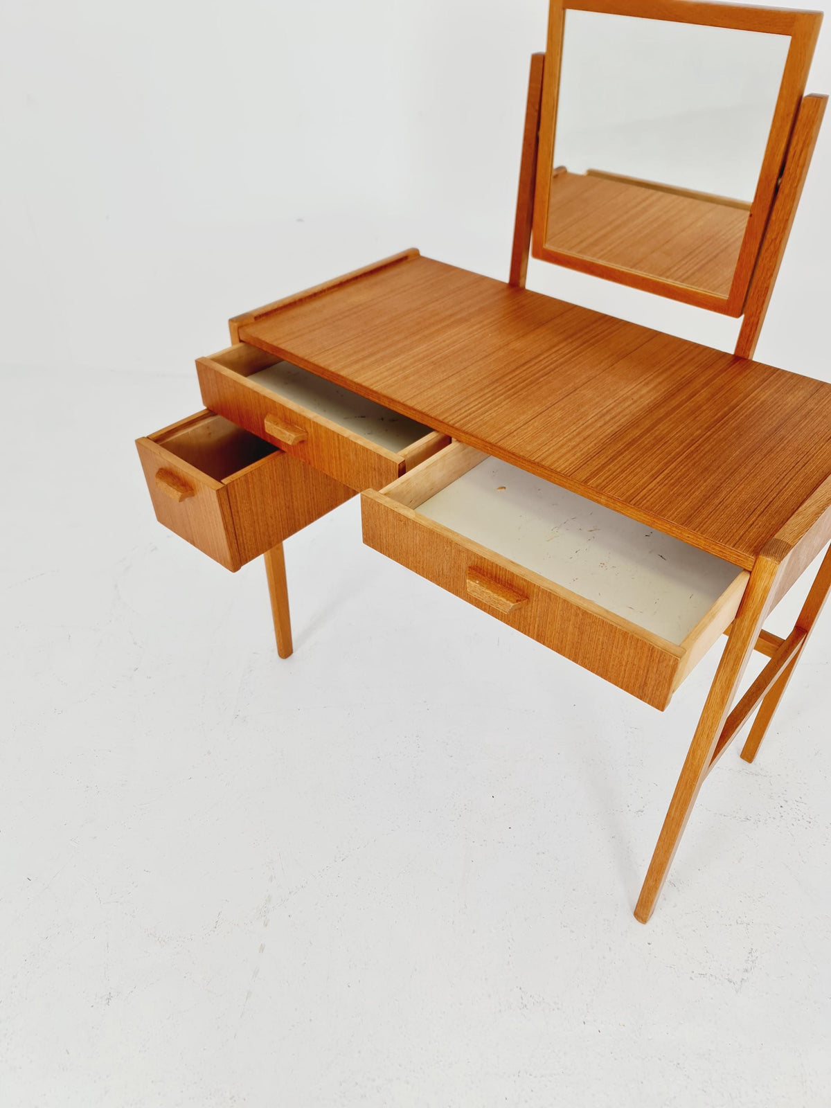 Mid Century Modern Danish Teak vanity table make up table , 1960s