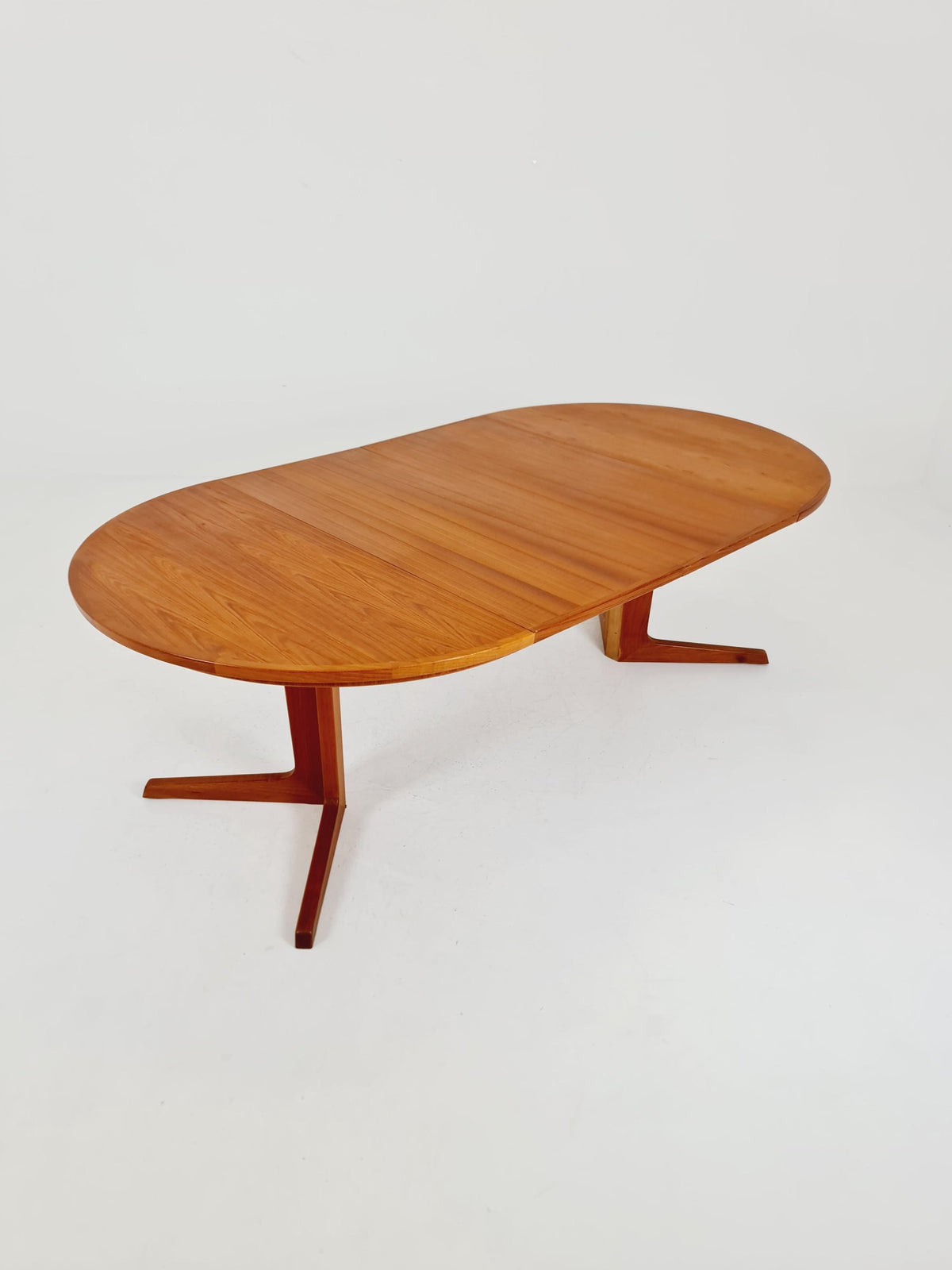 Mid century extendable Danish Modern Solid Teak XL dining table by Berhard Pedersen &Son , 1970s