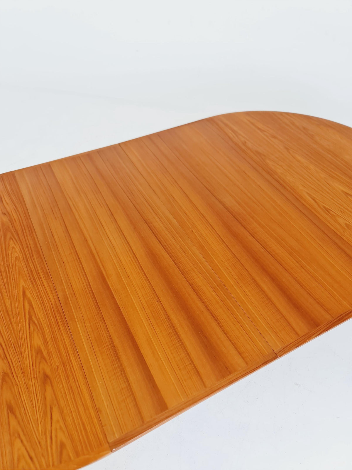 Mid century extendable Danish Modern Solid Teak XL dining table by Berhard Pedersen &Son , 1970s