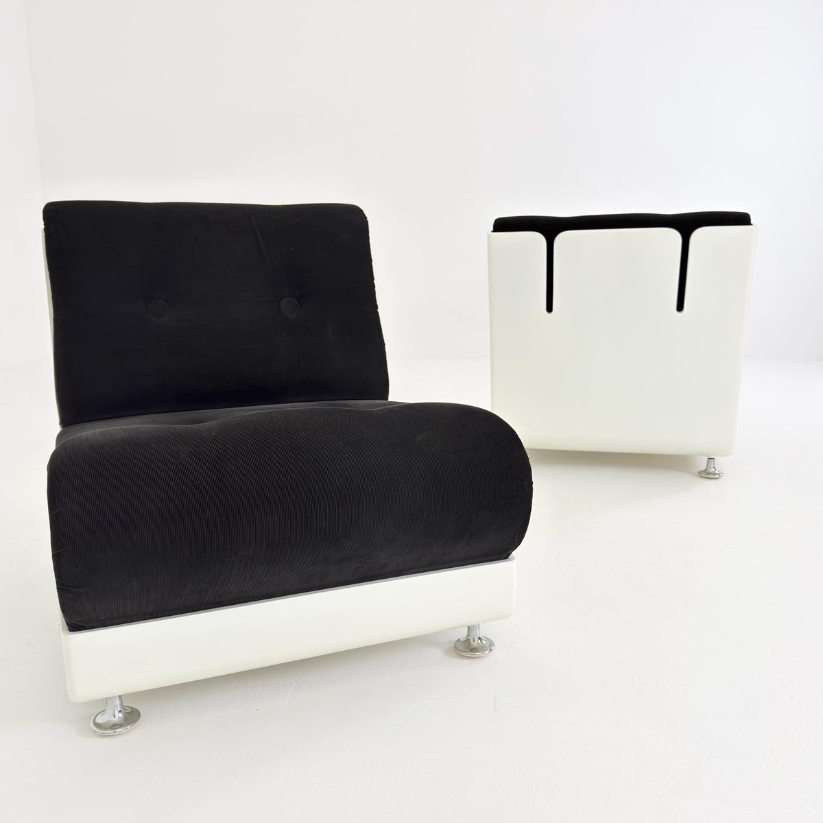 Set of 6 Rare Mid-Century Space Age Modular Lounge Chairs by Mario Bellini for Roche Bobois, 1970s Italy
