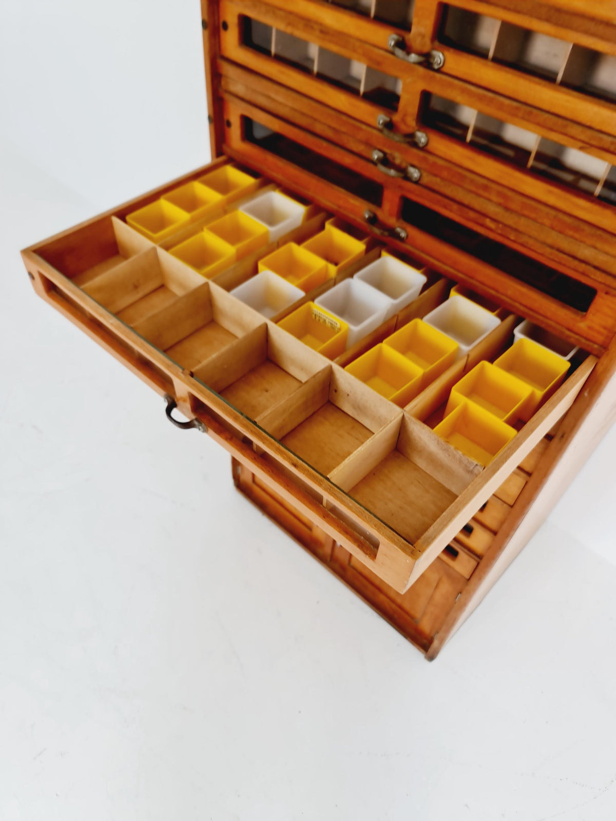 Mid century Bauhaus German Haberdashery cabinet in Wood , 1930s