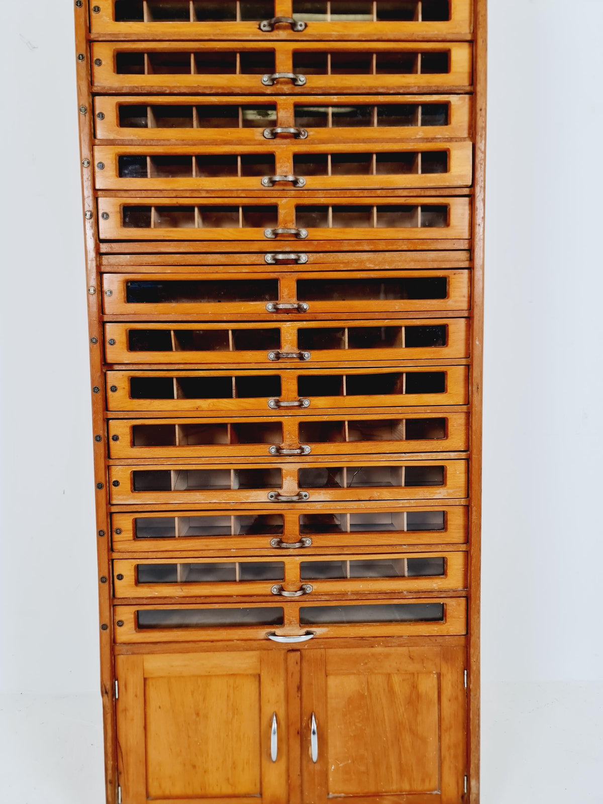 Mid century Bauhaus German Haberdashery cabinet in Wood , 1930s