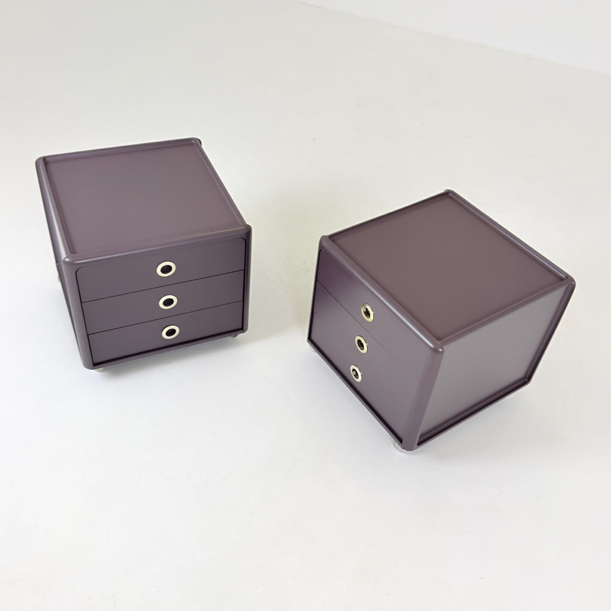 Rare Set of 2 Mid-Century Space Age Nightstands by Peter Ghyczy for Horn Collection, Germany, 1970s