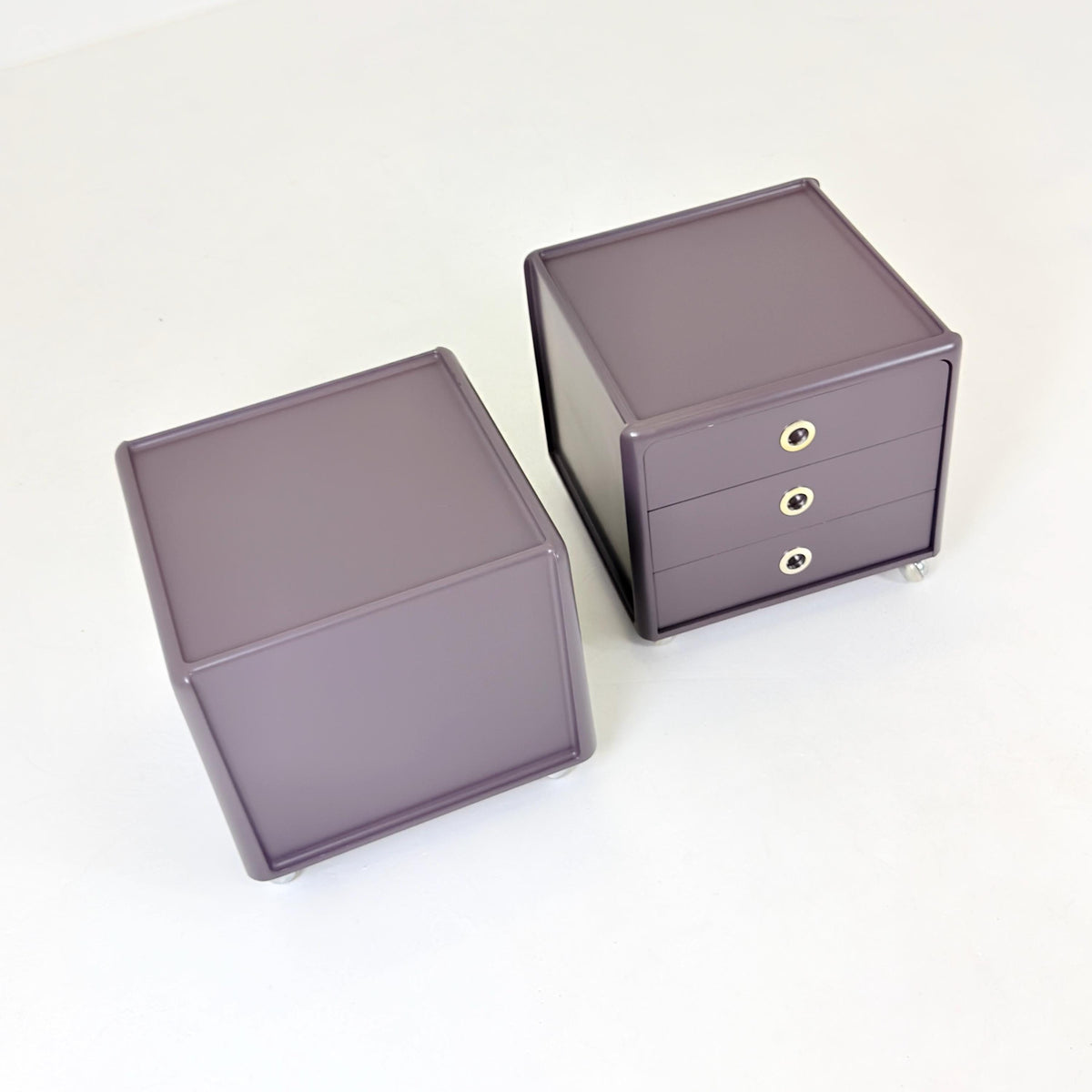 Rare Set of 2 Mid-Century Space Age Nightstands by Peter Ghyczy for Horn Collection, Germany, 1970s