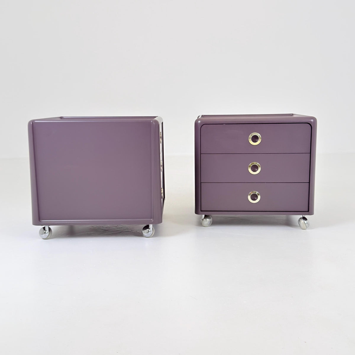 Rare Set of 2 Mid-Century Space Age Nightstands by Peter Ghyczy for Horn Collection, Germany, 1970s