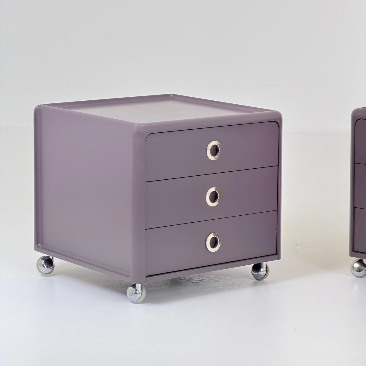 Rare Set of 2 Mid-Century Space Age Nightstands by Peter Ghyczy for Horn Collection, Germany, 1970s