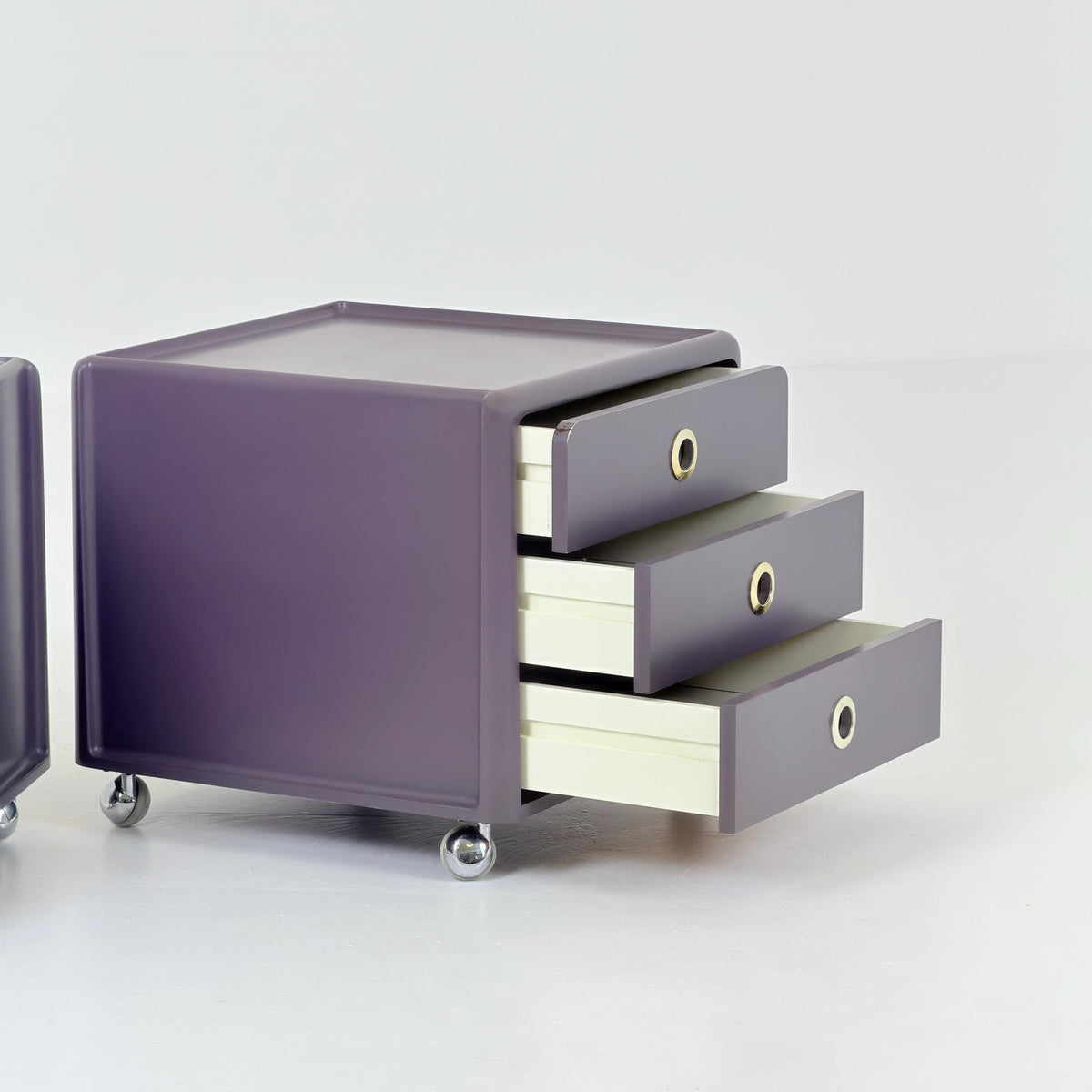 Rare Set of 2 Mid-Century Space Age Nightstands by Peter Ghyczy for Horn Collection, Germany, 1970s