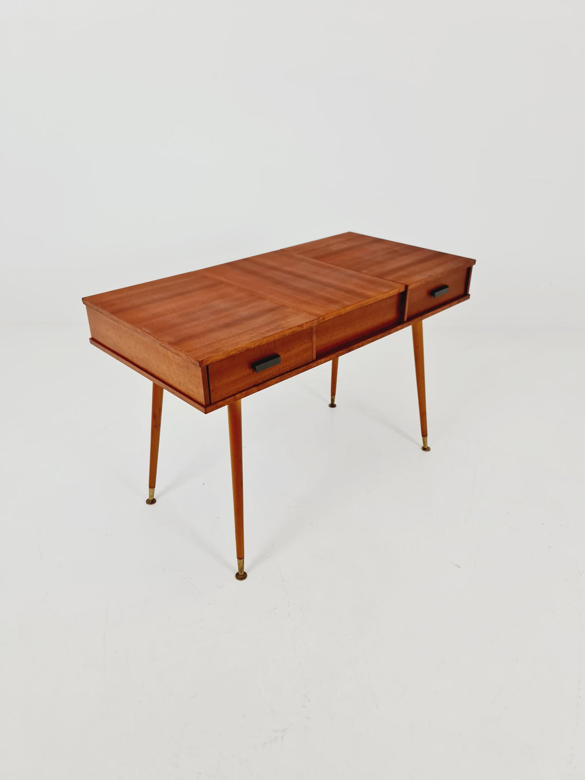 Mid Century Modern German Teak Desk / vanity table/ make up, 1950s