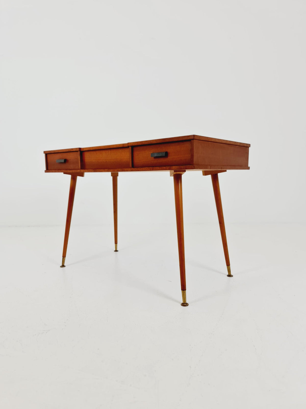 Mid Century Modern German Teak Desk / vanity table/ make up, 1950s