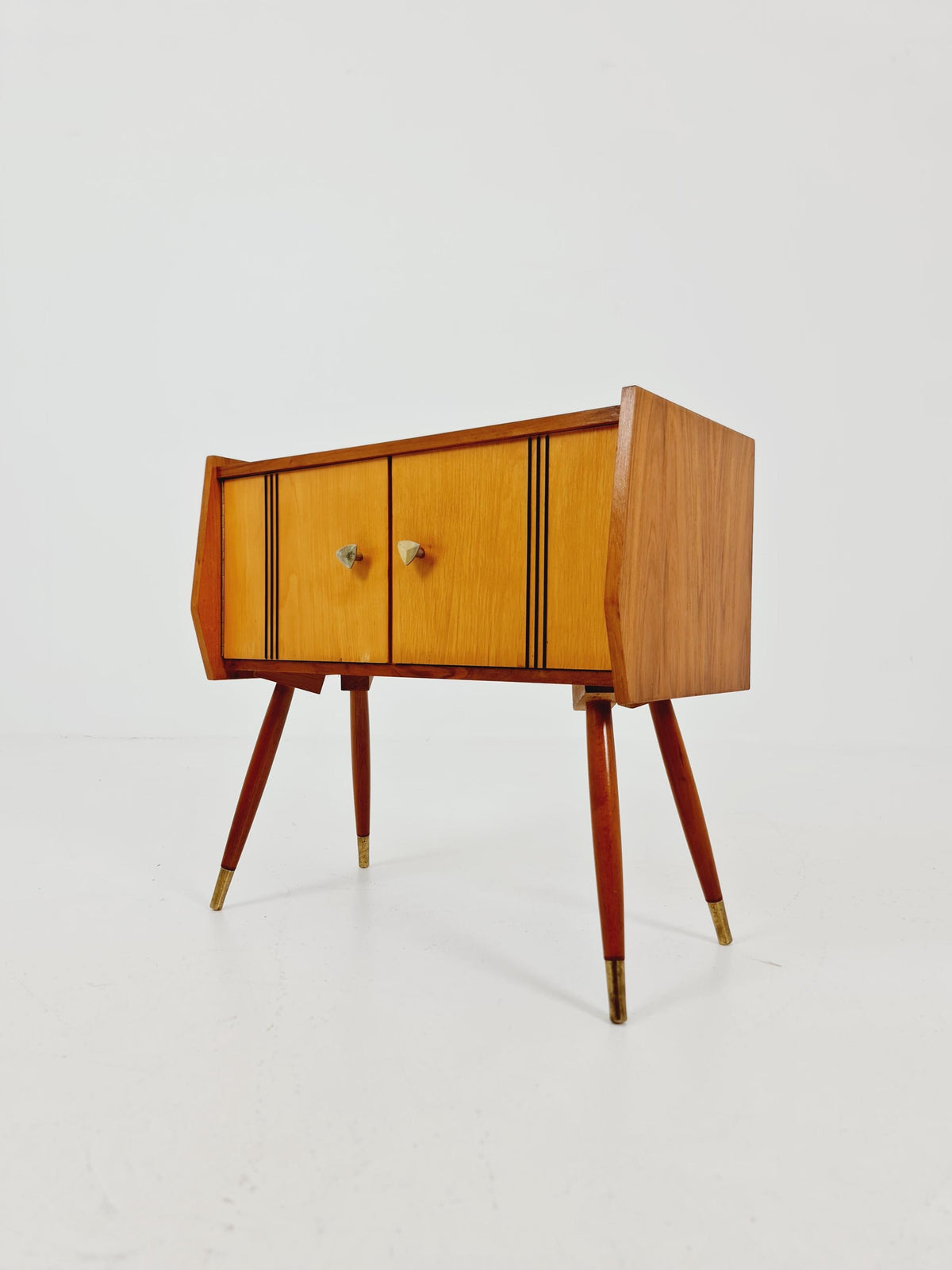Rare German mid-century Walnut small sideboard /side table, 1950s