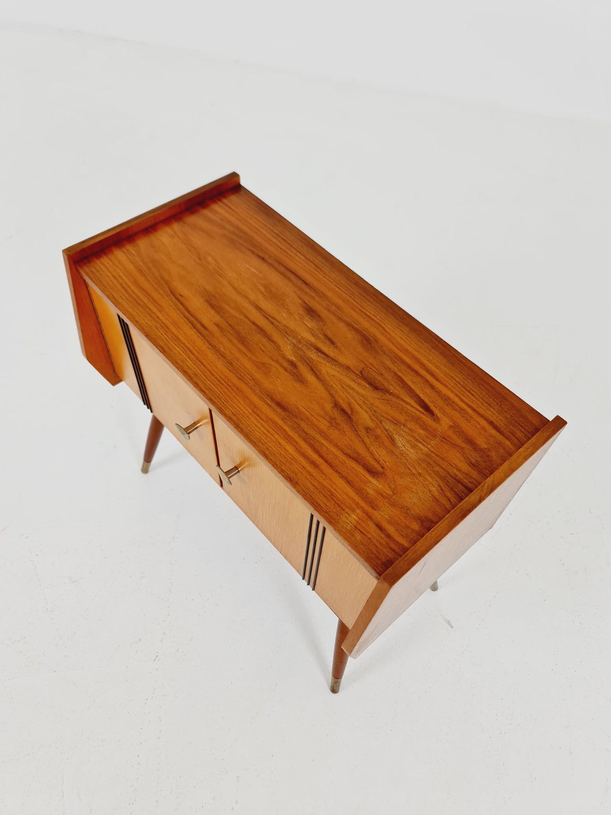Rare German mid-century Walnut small sideboard /side table, 1950s