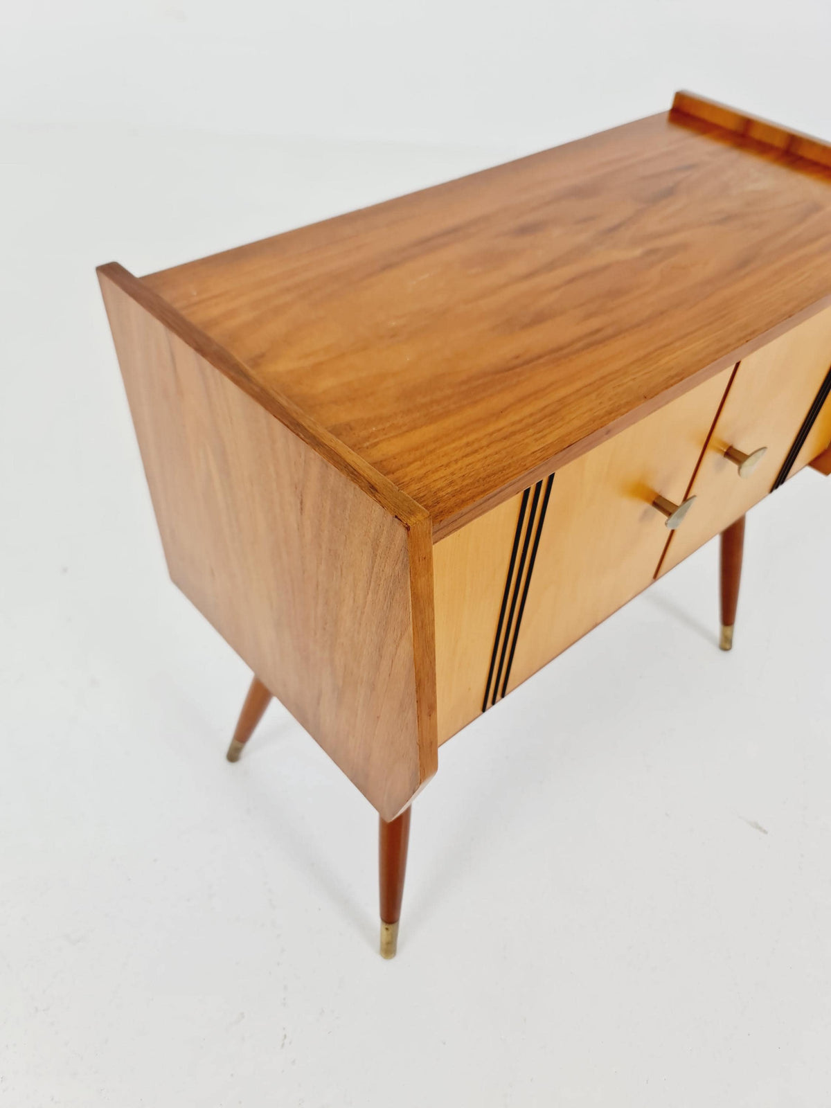 Rare German mid-century Walnut small sideboard /side table, 1950s