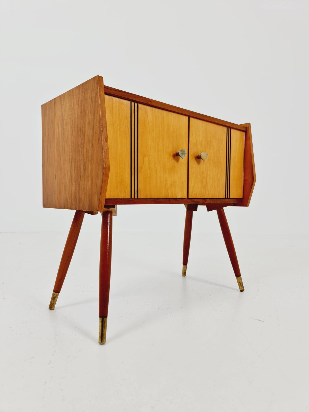 Rare German mid-century Walnut small sideboard /side table, 1950s