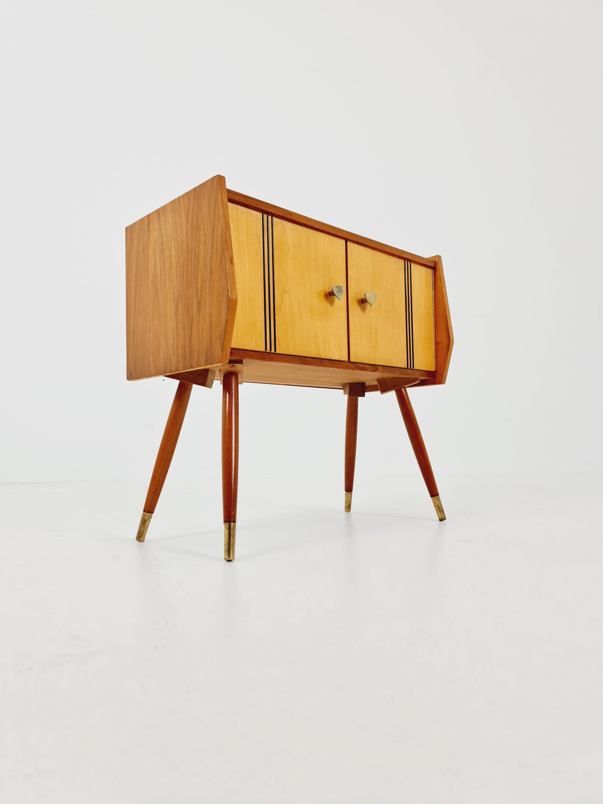 Rare German mid-century Walnut small sideboard /side table, 1950s