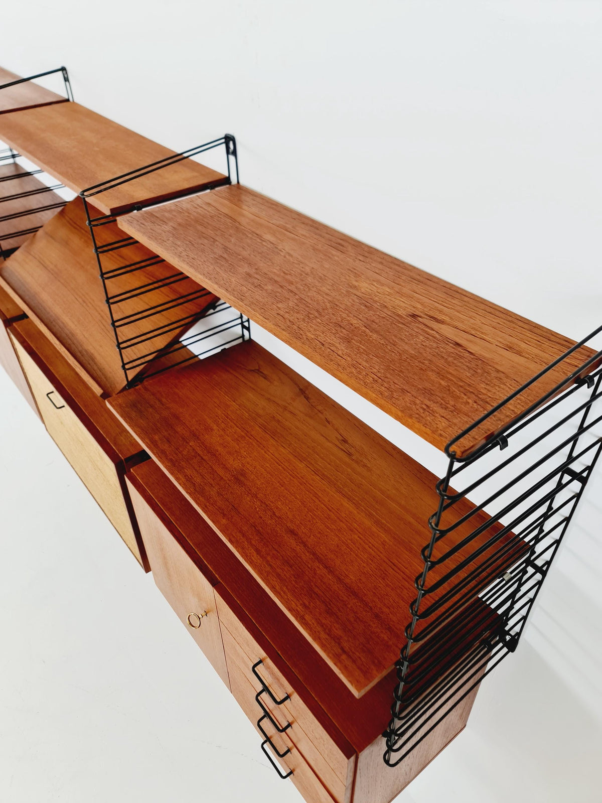 German shelf-system by Mustring West Germany teak , 1950s