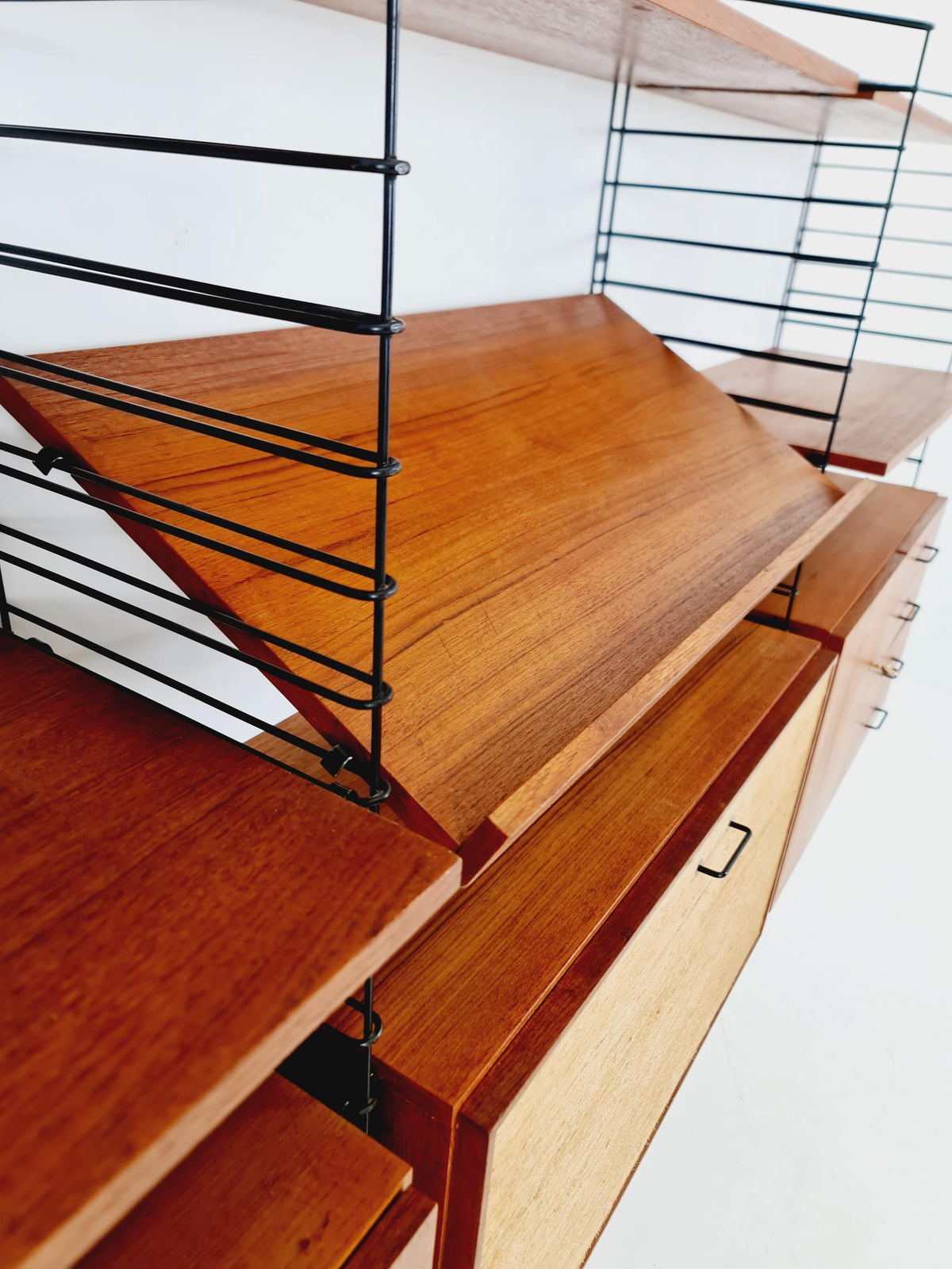 German shelf-system by Mustring West Germany teak , 1950s