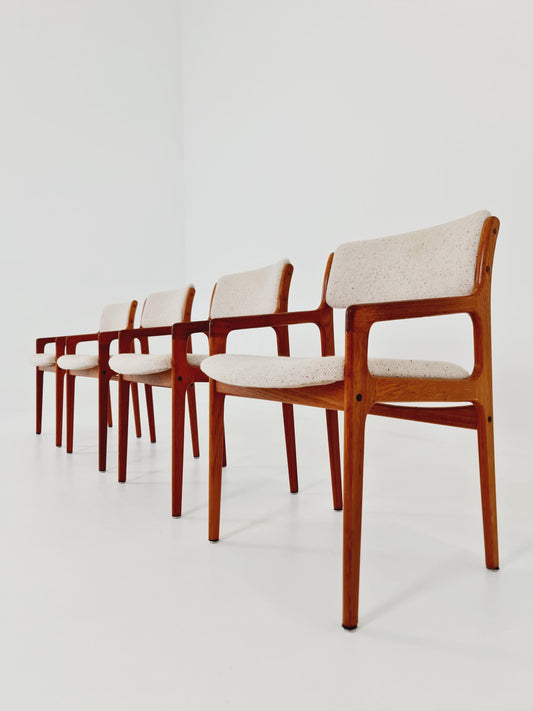 Danish teak dining Armchairs by VS Vamdrup Stolefabrik 1960s, set of 4