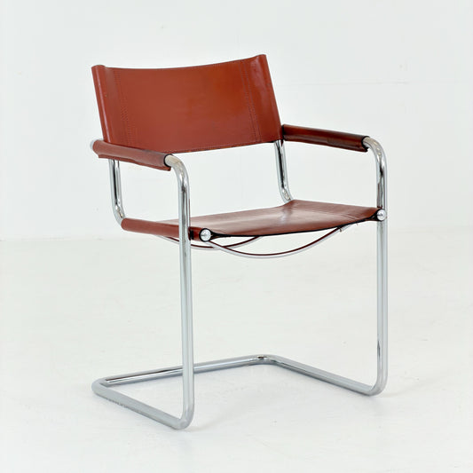 Mid-Century Bauhaus B34 Cantilever Chairs by Mart Stam for Linea Fiam, Italy, 1980s