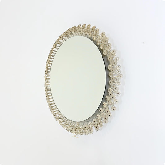 Mid Century Backlit Round Wall Mirror by Emil Stejnar for Rupert Nikoll, 1960s Germany