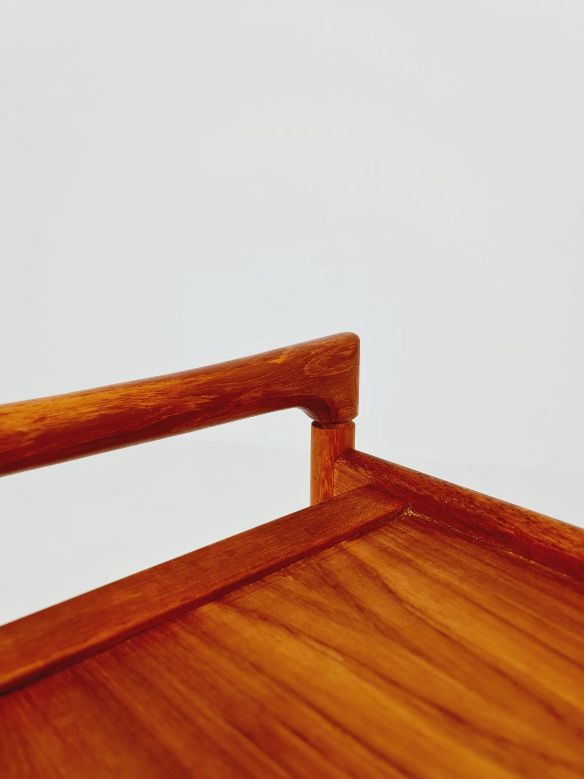 Vintage Danish mid century trolley bar cart in solid teak By Dyrlund, 1960s
