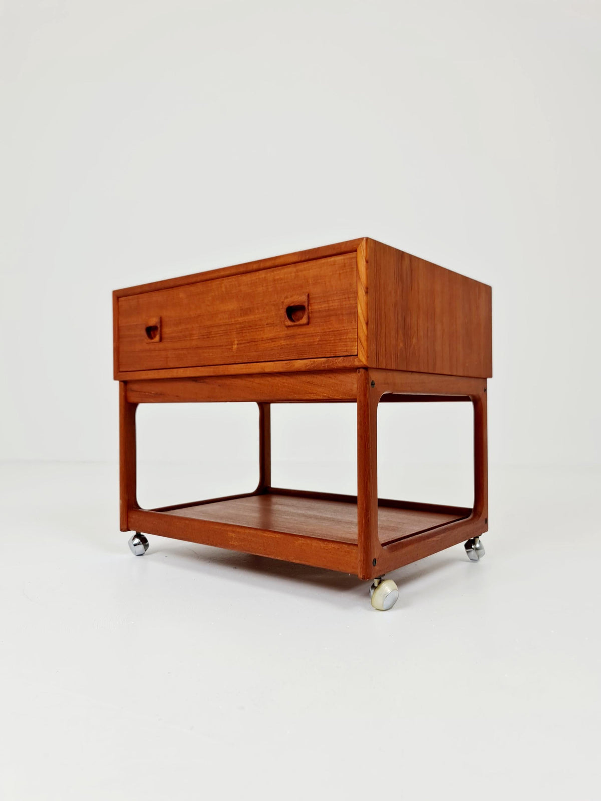 Midcentury danish Teak Vintage Side table/ Bedside table By Erik Brouer for Brouer , 1960s
