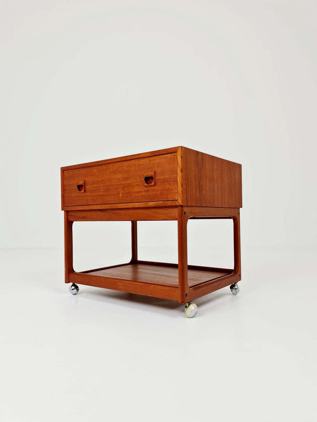 Midcentury danish Teak Vintage Side table/ Bedside table By Erik Brouer for Brouer , 1960s