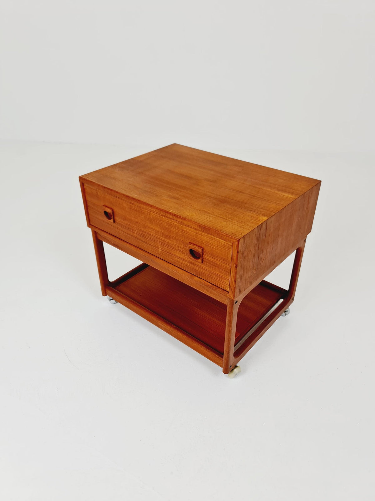 Midcentury danish Teak Vintage Side table/ Bedside table By Erik Brouer for Brouer , 1960s