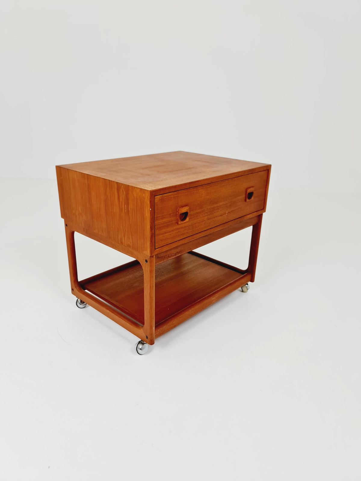 Midcentury danish Teak Vintage Side table/ Bedside table By Erik Brouer for Brouer , 1960s