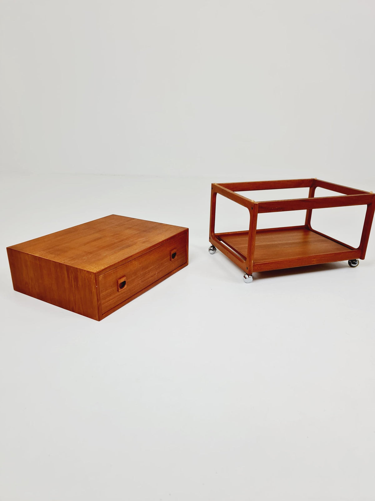 Midcentury danish Teak Vintage Side table/ Bedside table By Erik Brouer for Brouer , 1960s