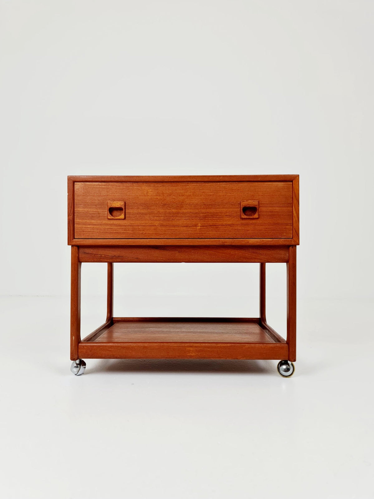 Midcentury danish Teak Vintage Side table/ Bedside table By Erik Brouer for Brouer , 1960s