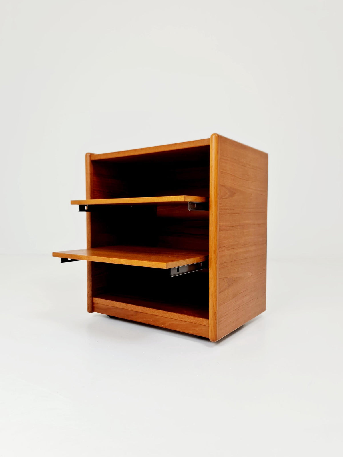 Mid century Solid Danish teak hallway cabinet, Record cabinet By Kai Kristiansen For Vildbjerg 1970s