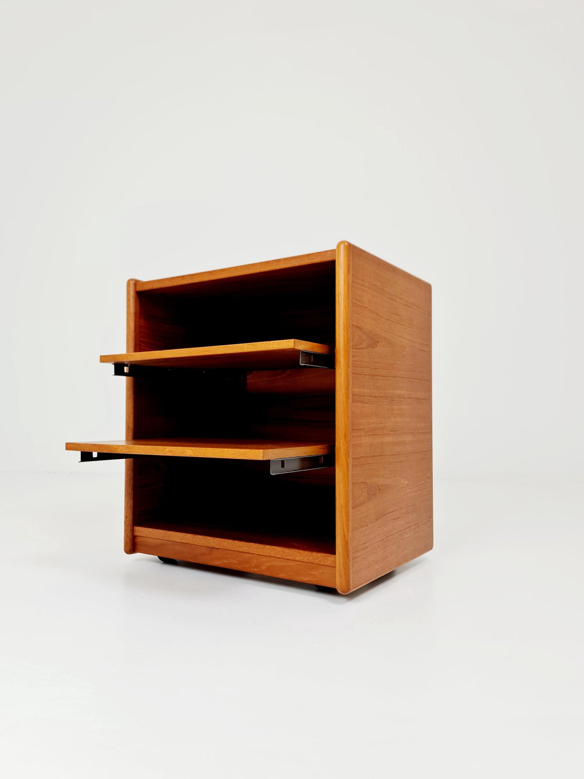 Mid century Solid Danish teak hallway cabinet, Record cabinet By Kai Kristiansen For Vildbjerg 1970s