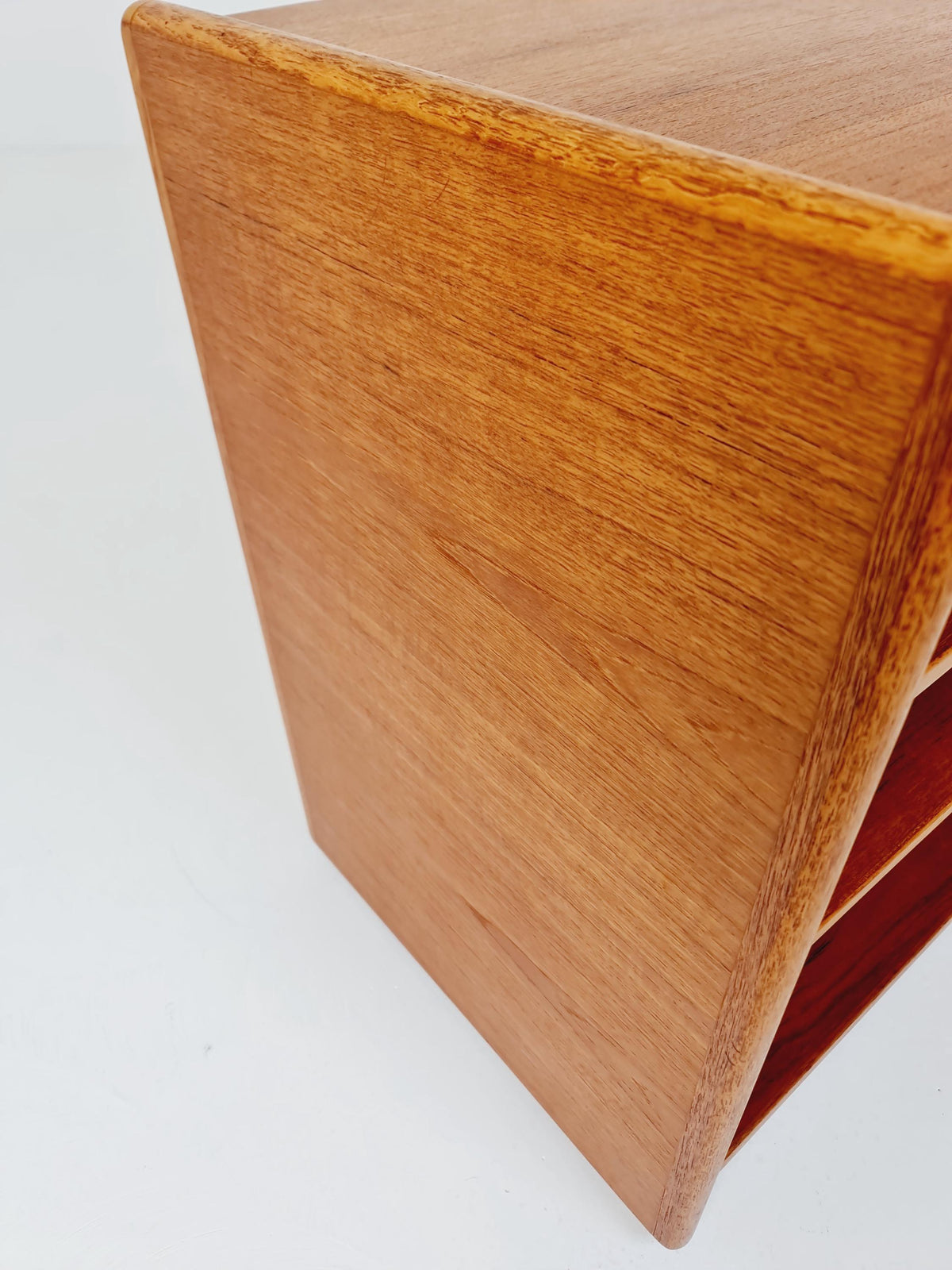 Mid century Solid Danish teak hallway cabinet, Record cabinet By Kai Kristiansen For Vildbjerg 1970s