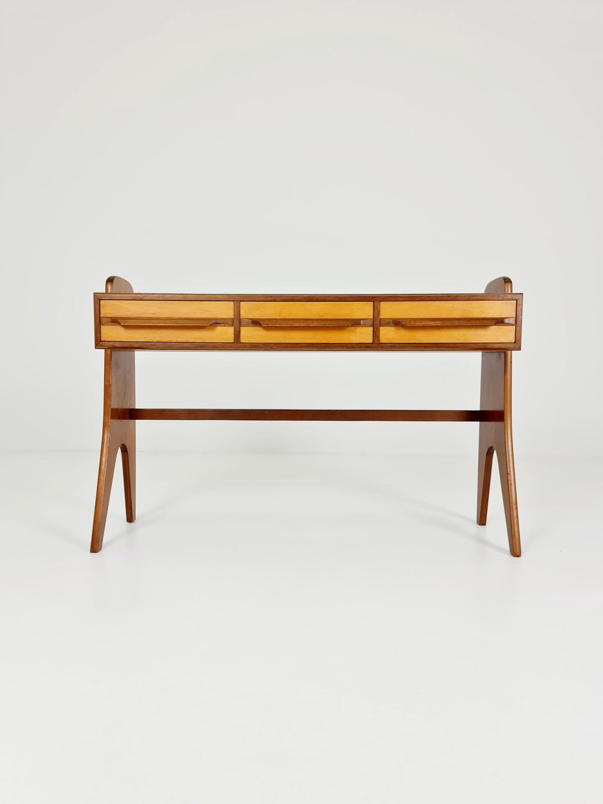 Rare German mid-century Ash and Walnut sideboard /Make up Table By Karl Nothelfer , 1950s