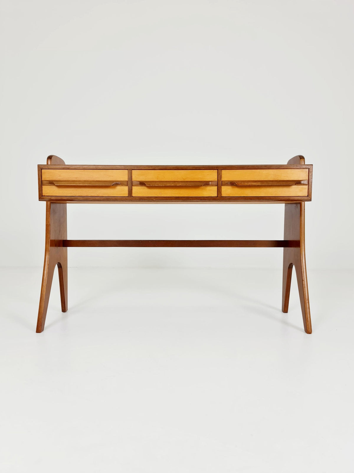 Rare German mid-century Ash and Walnut sideboard /Make up Table By Karl Nothelfer , 1950s