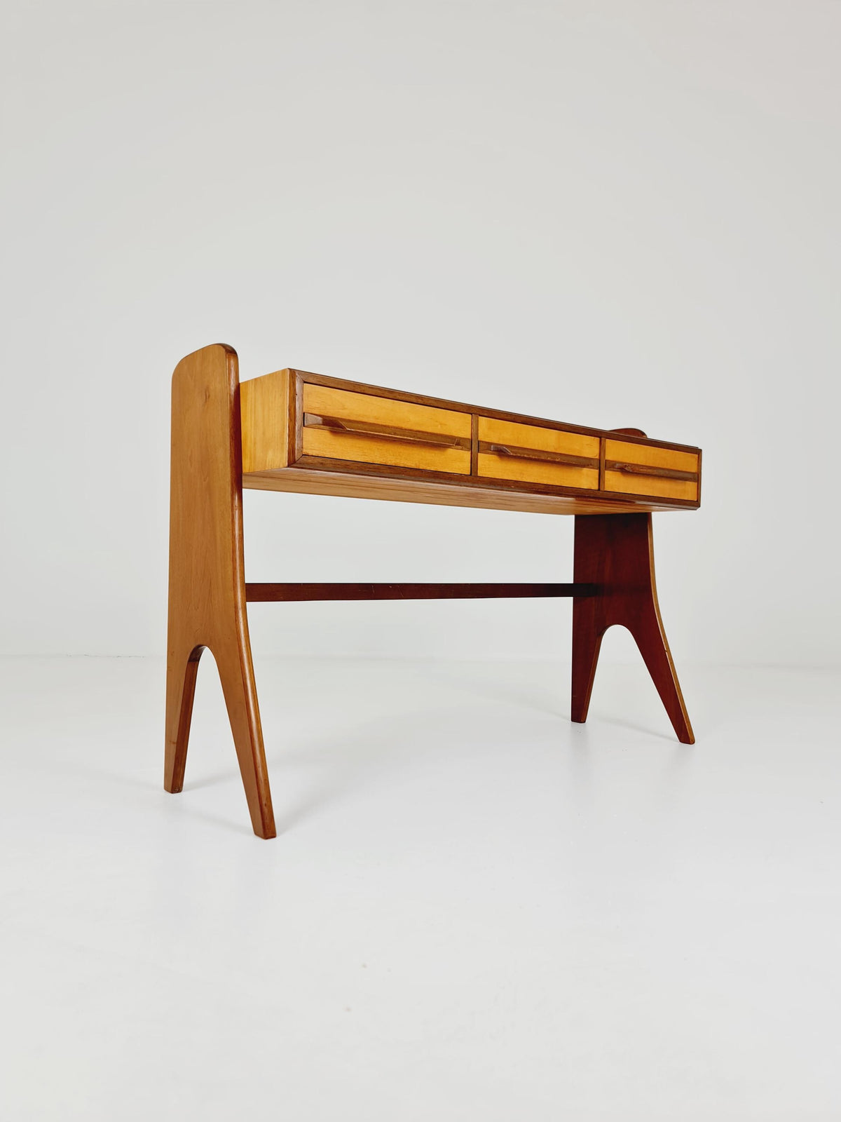 Rare German mid-century Ash and Walnut sideboard /Make up Table By Karl Nothelfer , 1950s