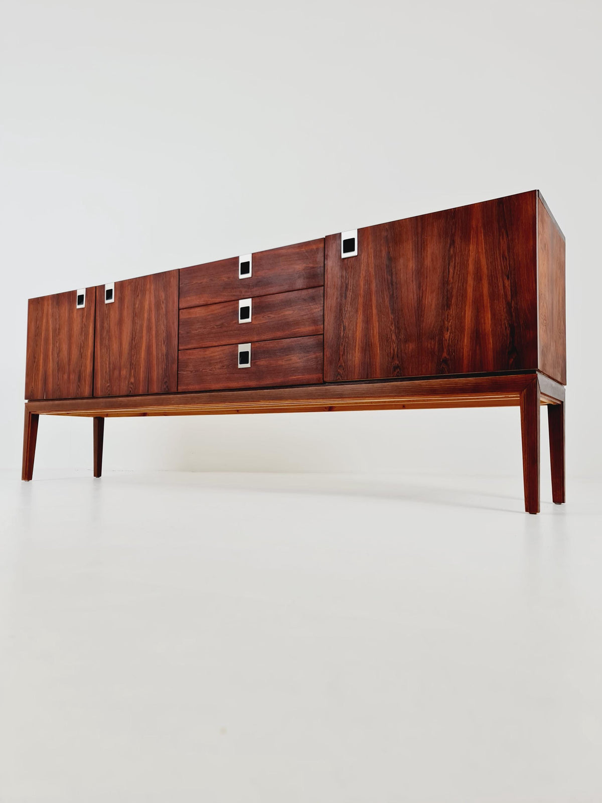 Rare Mid Century Modern German rosewood Sideboard by Palette Mööbel , 1950s