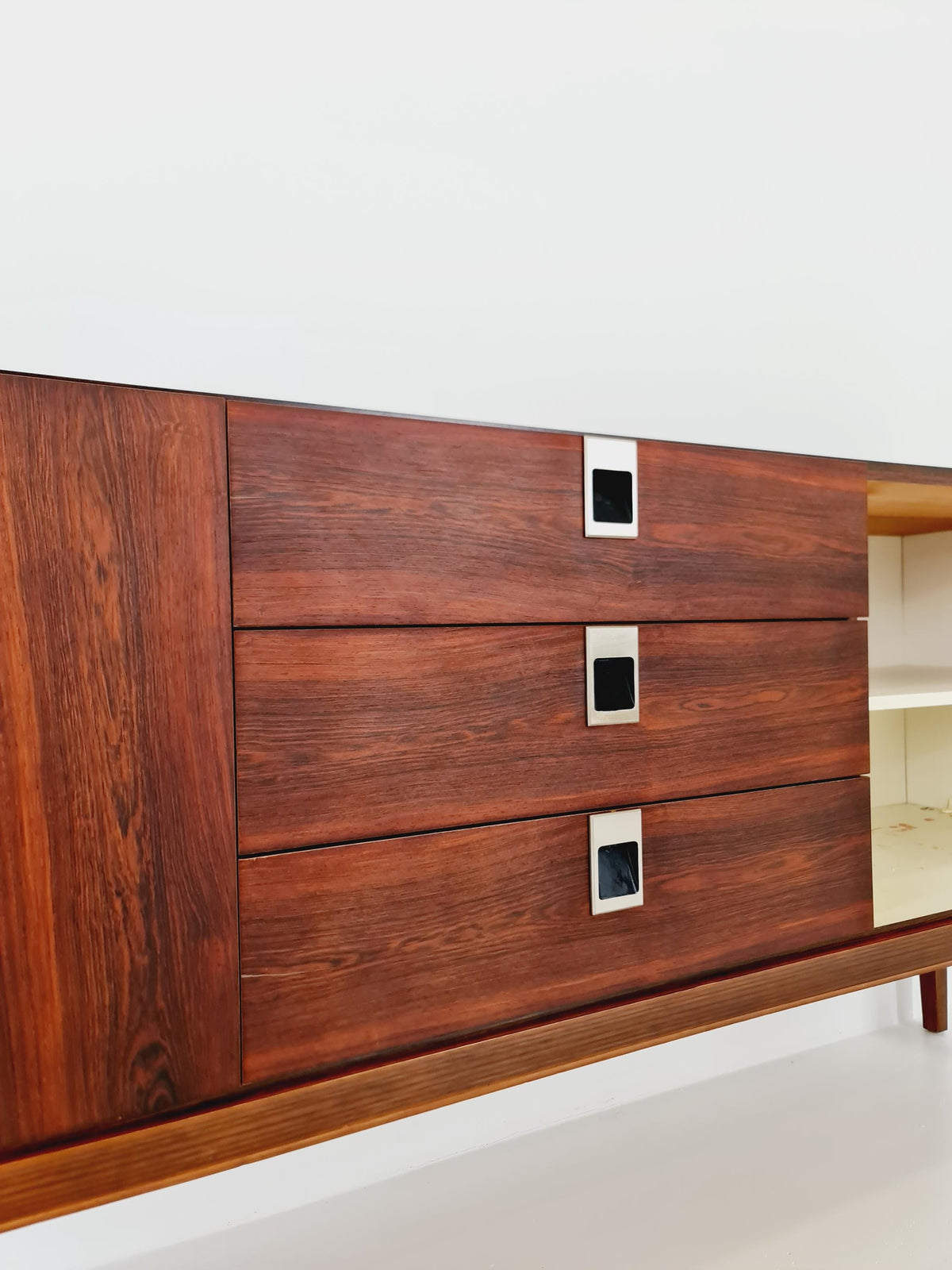 Rare Mid Century Modern German rosewood Sideboard by Palette Mööbel , 1950s